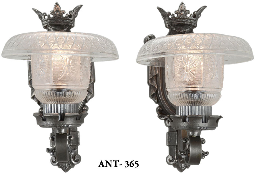 Art Deco Edwardian style pair of nice wall sconces