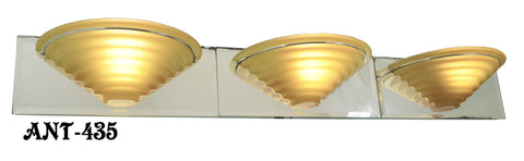 Contemporary 3 Light Mirrored Wall Sconce for Bathroom Sink or Vanity