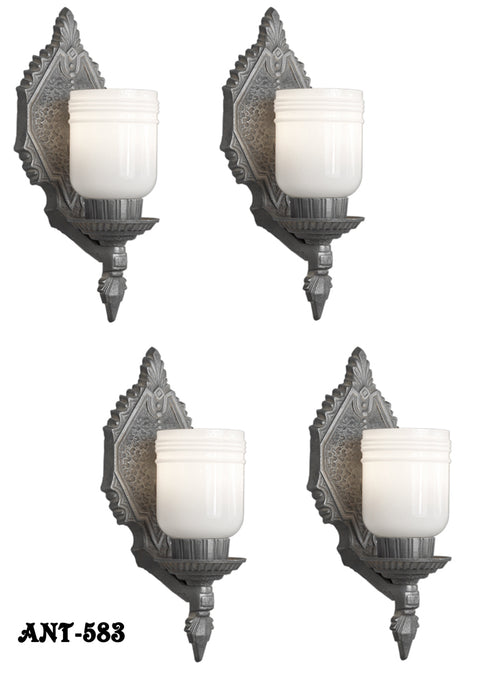 Set of Four Matching Arts and Crafts Antique Wall Sconces