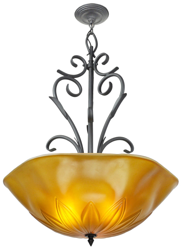 Tuscan Mediterranean Type Large Ceiling Bowl Chandelier Light Fixture
