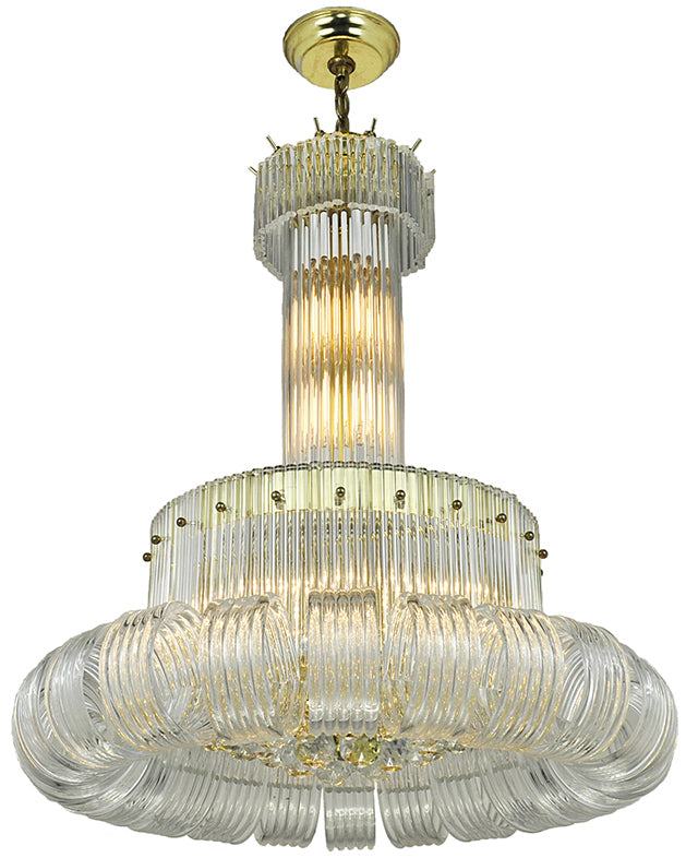 Vintage Art Deco Style Chandeliers 1950s Mid Century Ceiling Lights