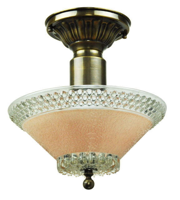 Antique Glass Ceiling Bowl Light Fixture