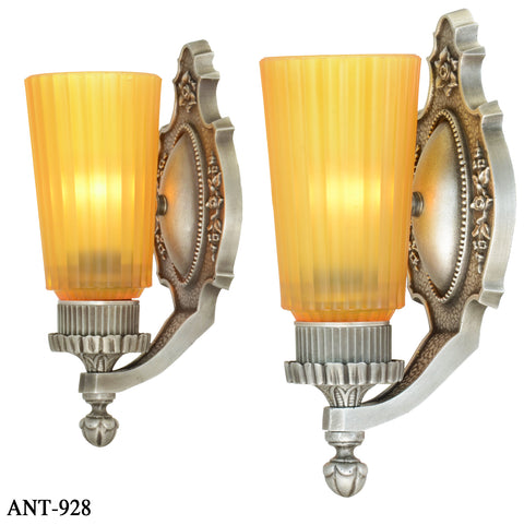 Edwardian Art Deco - Great pair of 1920 Wall Sconces