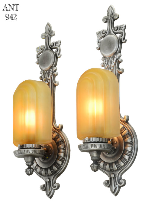 Wonderful Pair of Matching 1920's to Art Deco Sconces