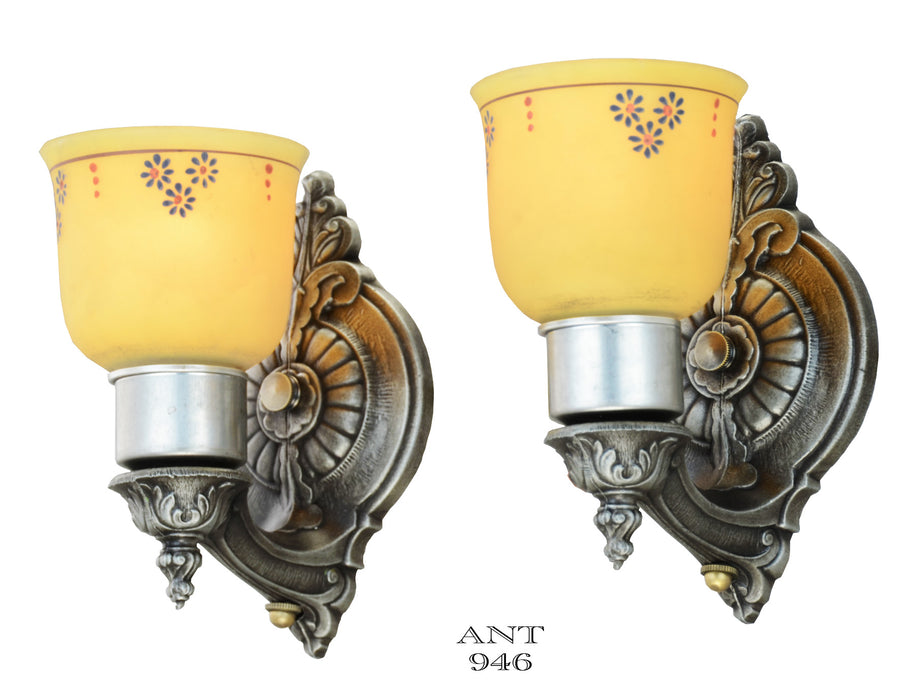 Lovely Pair of Circa 1920s-30s Wall Sconces