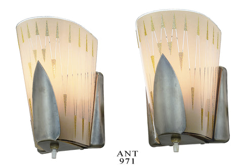Mid-Century-Modern Pair of Wall Sconces by Virden