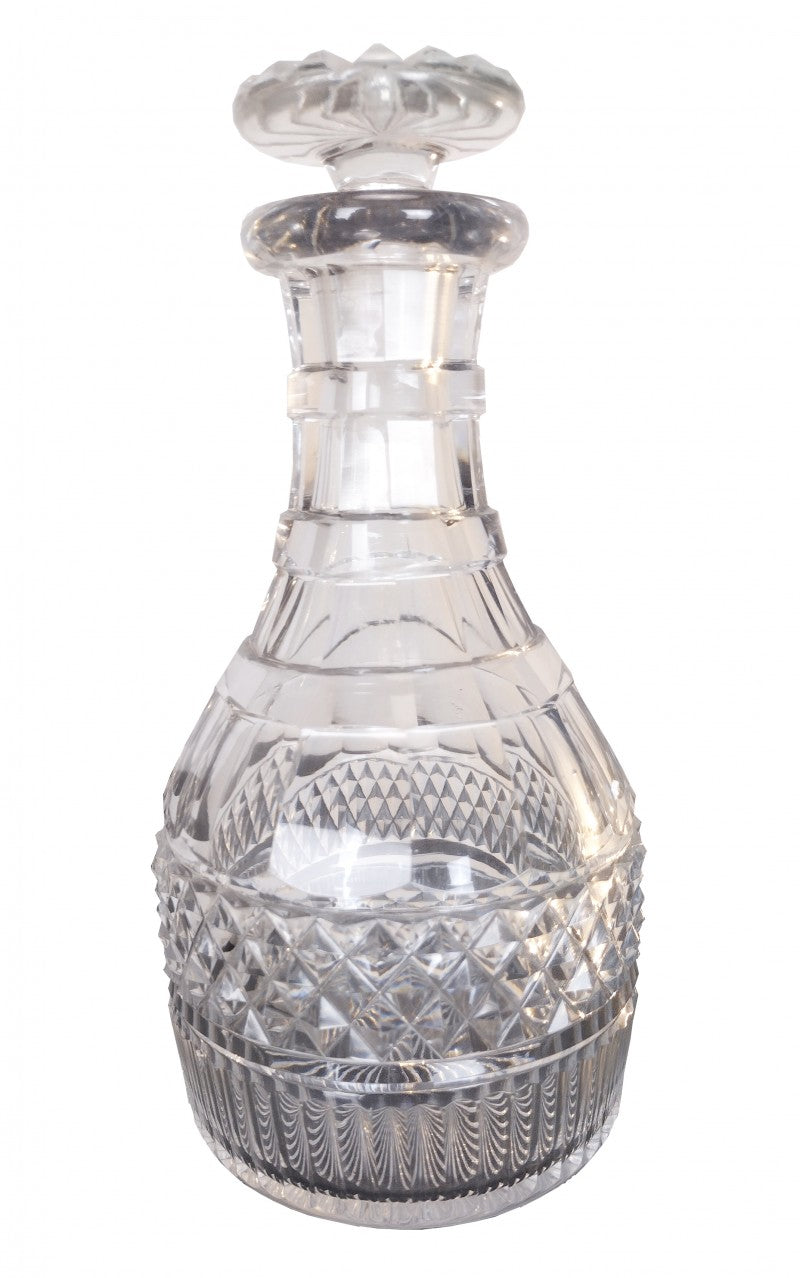 Antique Hand Cut Lead Crystal Decanter
