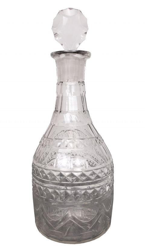 Victorian Antique Hand Cut Crystal Decanter