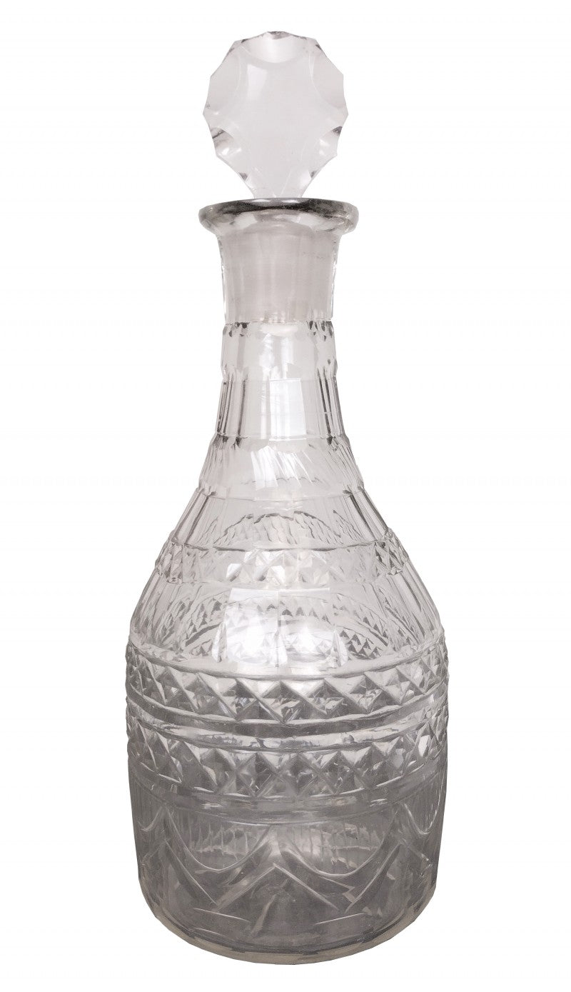 Victorian Antique Hand Cut Crystal Decanter