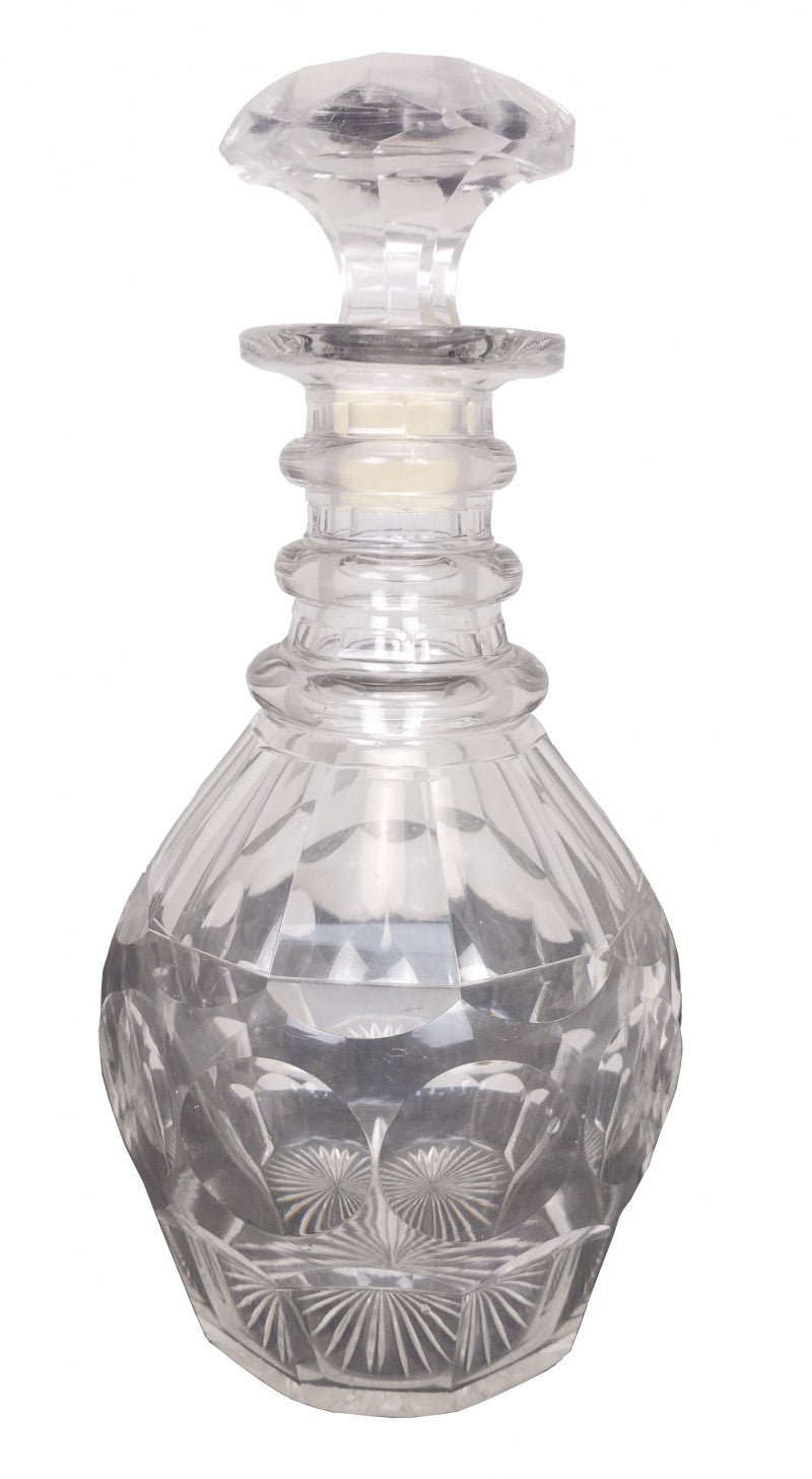 Antique Cut Lead Crystal Decanter