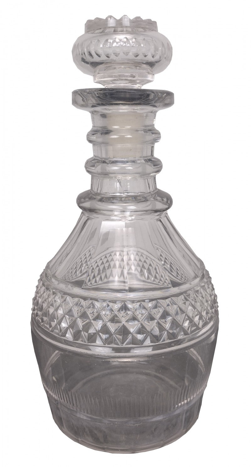 Antique Cut Lead Crystal Decanter