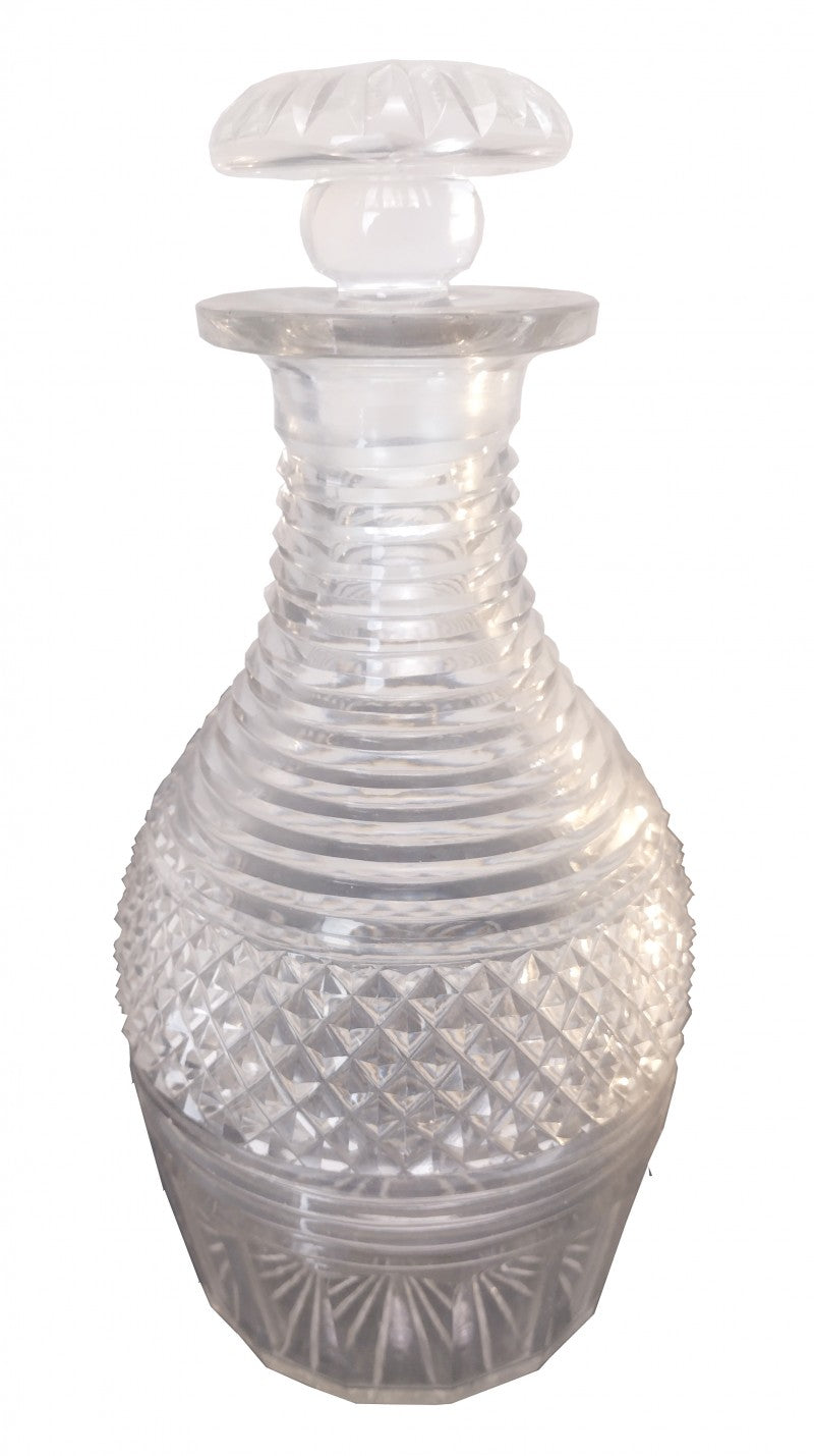 Victorian Antique Hand Cut Crystal Decanter