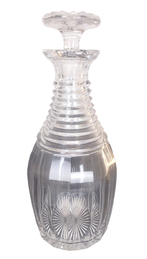 Antique Hand Cut Lead Crystal Decanter