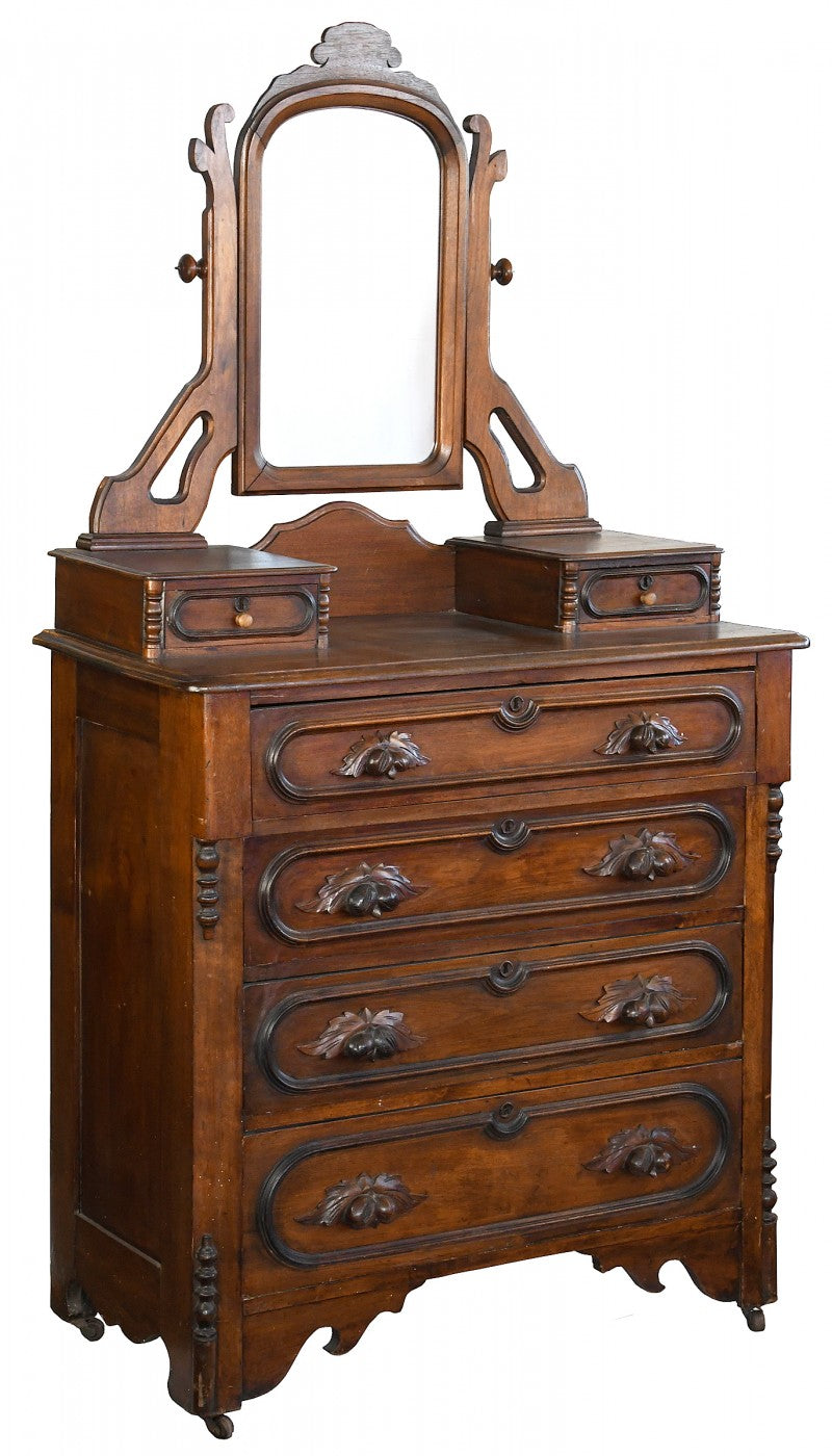 Victorian Eastlake Mirrored Chest of Drawers