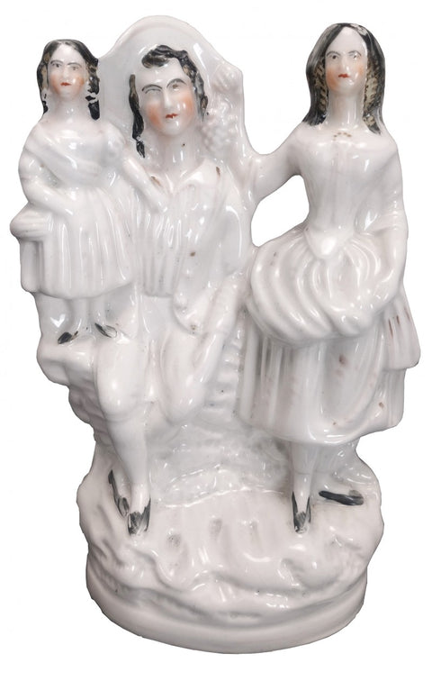 Gentleman with Daughters Staffordshire Figure