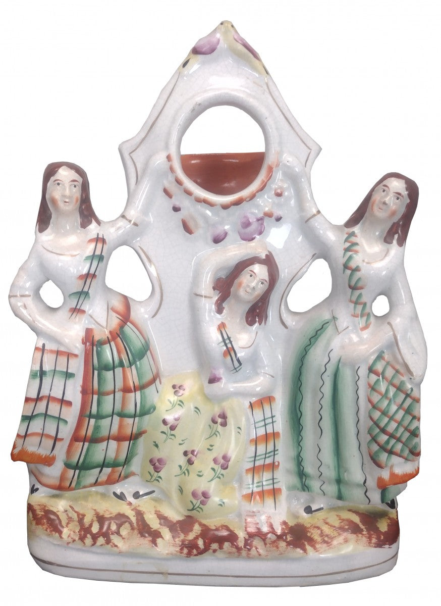 Faith Hope Charity Pocket Watch Holder Staffordshire Figure