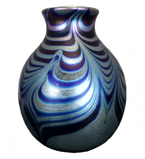 Iridescent Indigo Bud Vase