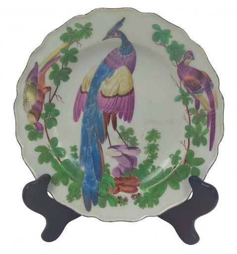 Antique Chelsea Porcelain Bird Plate