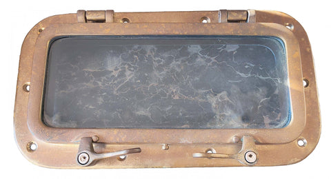 Antique Bronze Rectangular Porthole