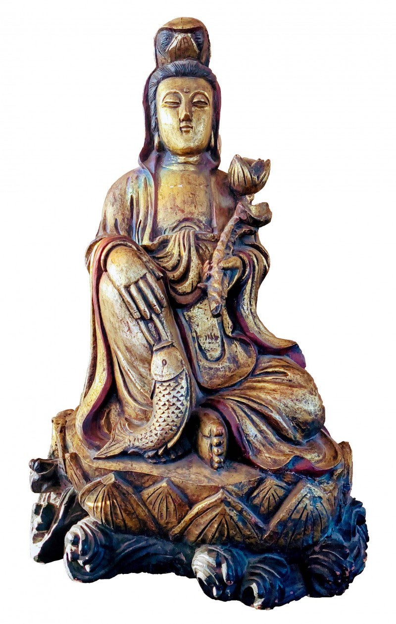 Carved Wooden Buddha Statue