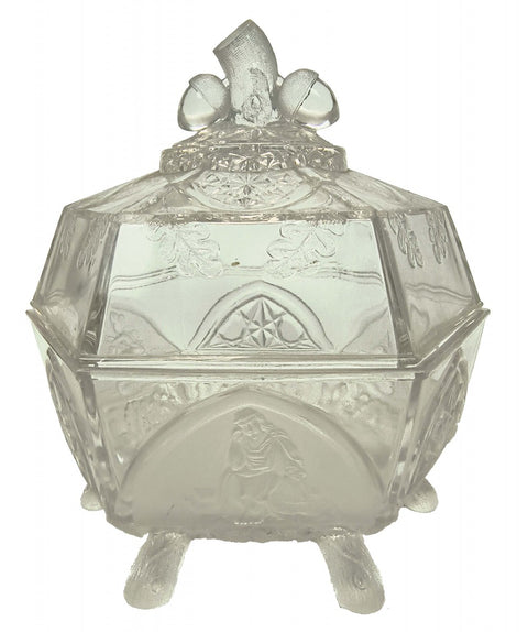Antique Classic Pattern Covered Butter Candy Dish