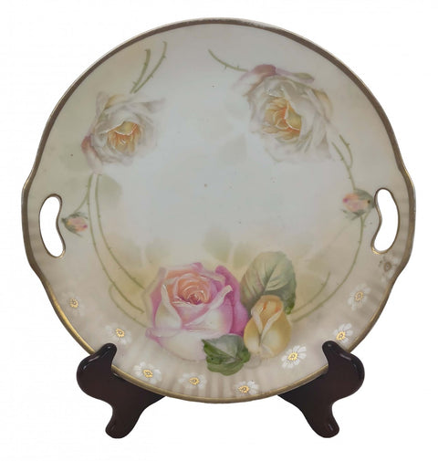 Roses Handpainted Porcelain Plate