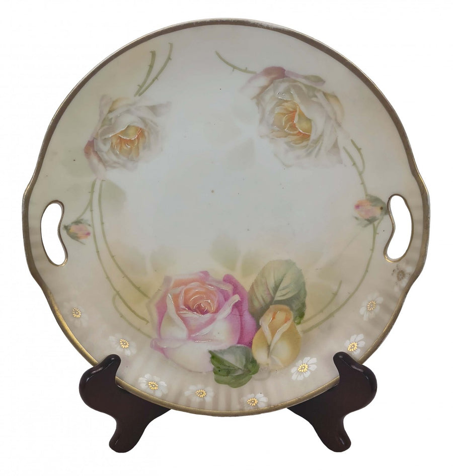 Roses Handpainted Porcelain Plate