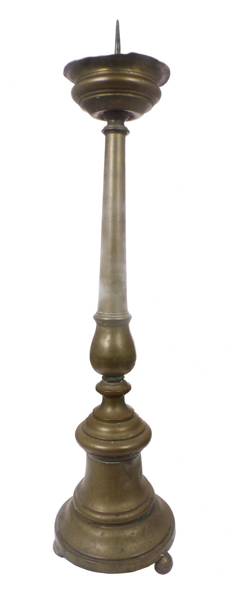 Antique Tall Brass Candlestick
