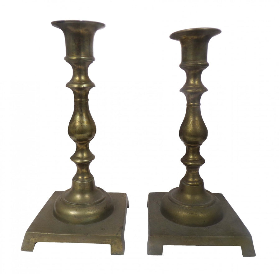 Vintage Pair Brass Candlesticks