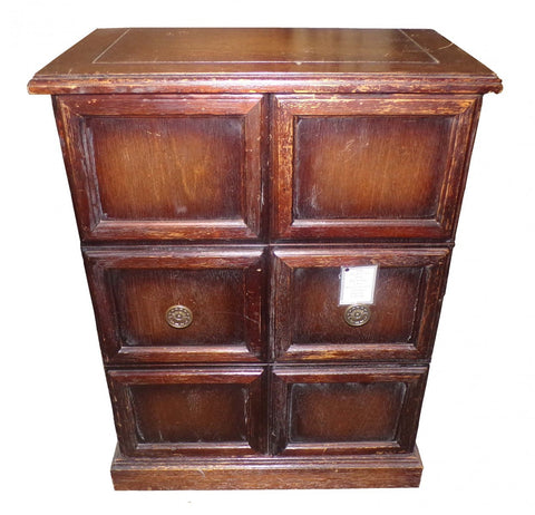Antique Oak Arts and Crafts Style Bar Storage Chest