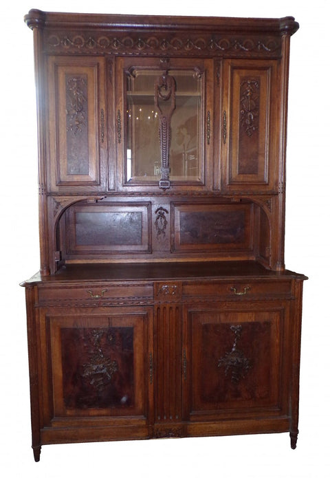 Antique French Provincial Oak Cabinet
