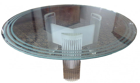 Antique Very Large Glass Table
