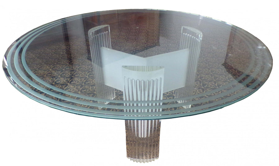 Antique Very Large Glass Table