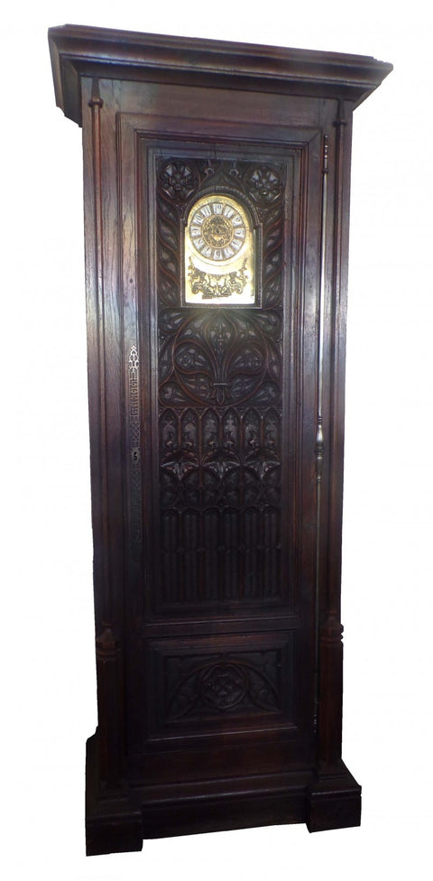 Antique Gothic Victorian Grandfather Clock