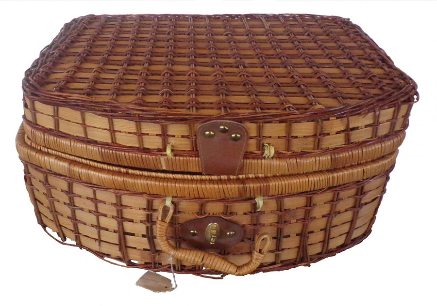 Vintage Woven Picnic Basket