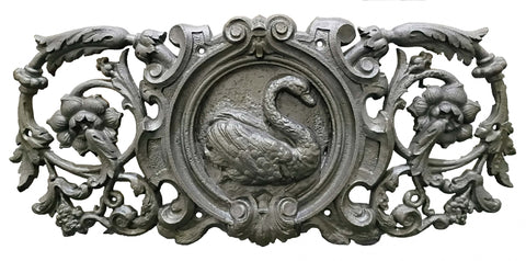Antique Cast Iron Swan Wall Decor