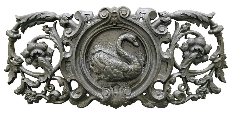 Antique Cast Iron Swan Wall Decor