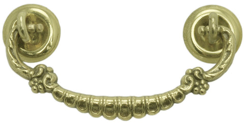 Recreated Cast Scalloped Bail Pull 3"cc