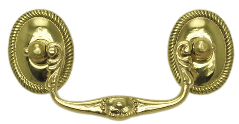 Oval Center Motif Bail Handle 3"cc
