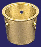 Vintage Furniture Tapered Round Leg Brass Toe Cap 1 1/4" Opening