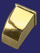 Vintage Furniture Stamped Brass Toe Cap 1" Opening