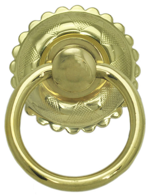 Eastlake Style 1 3/4" Ring Pull with 1 3/4" Diameter Backplate