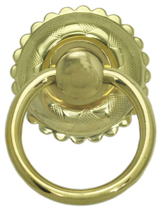 Eastlake Style 1 3/4" Ring Pull with 1 3/4" Diameter Backplate