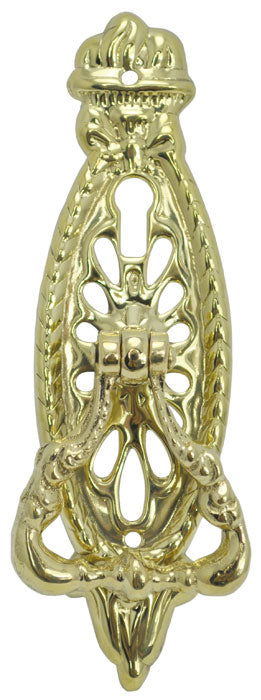 Pierced Brass Drop Pull With Keyhole