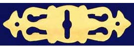 Rolltop Desk Heavy Brass Keyhole Escutcheon
