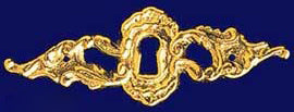 Louis Style Large Horizontal Keyhole Escutcheon