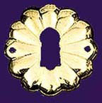 Chinese Lotus Design Keyhole Escutcheon