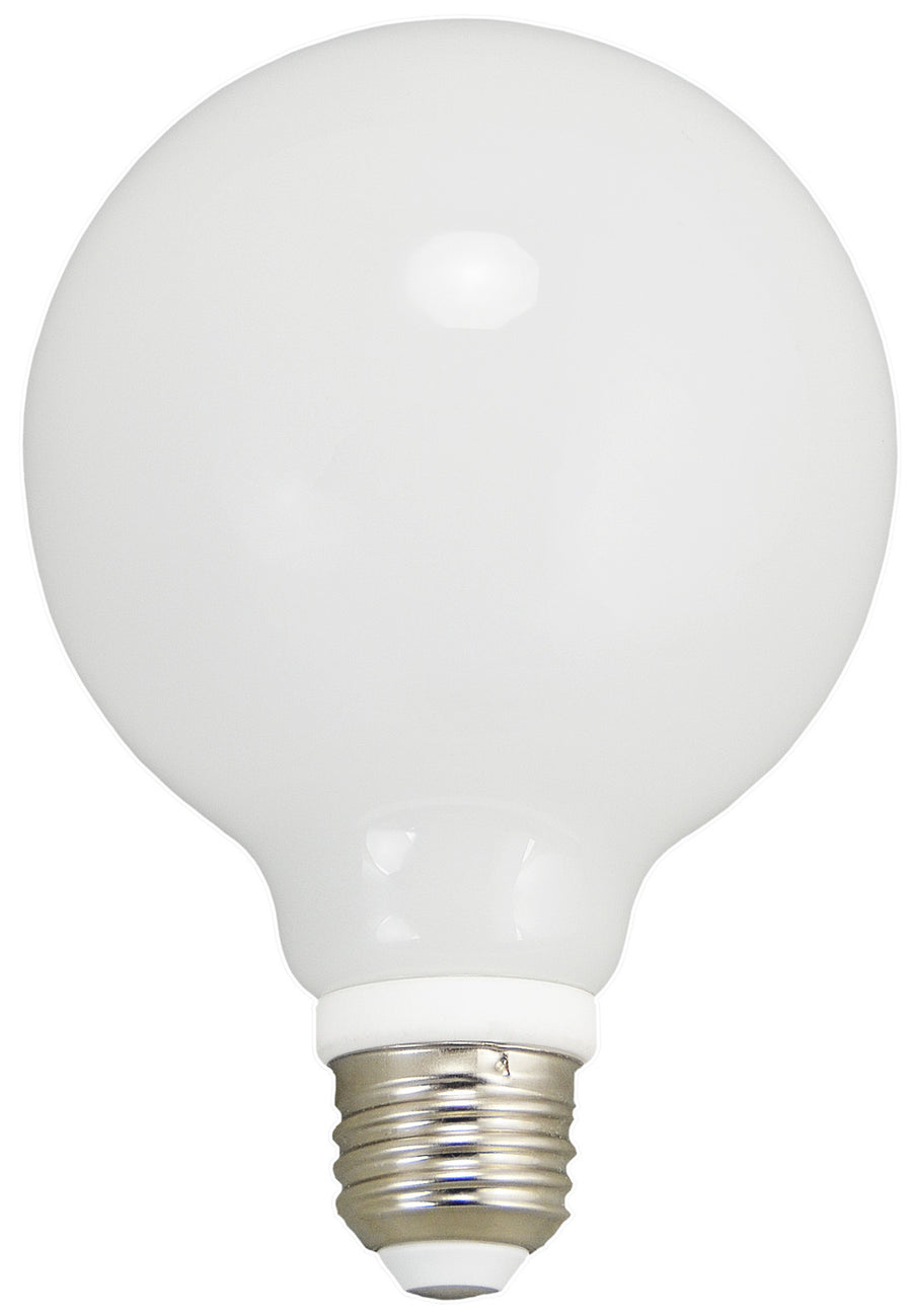 LED Bulb G30 Opal Glass Globe E26 Base 8 Watt 2700K - Dimmable