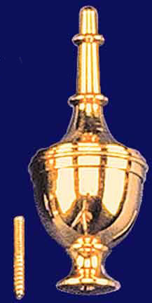 Brass Finial Terry Style 4" Tall