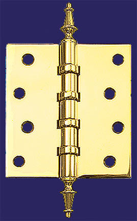 4" x 3 1/2" Hinge with Steeple Finials
